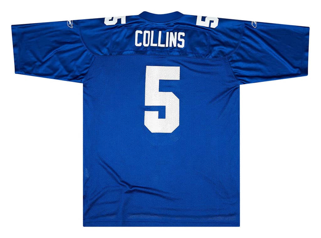2002-03 New York Giants Collins #5 Reebok On Field Jersey (Home) XL