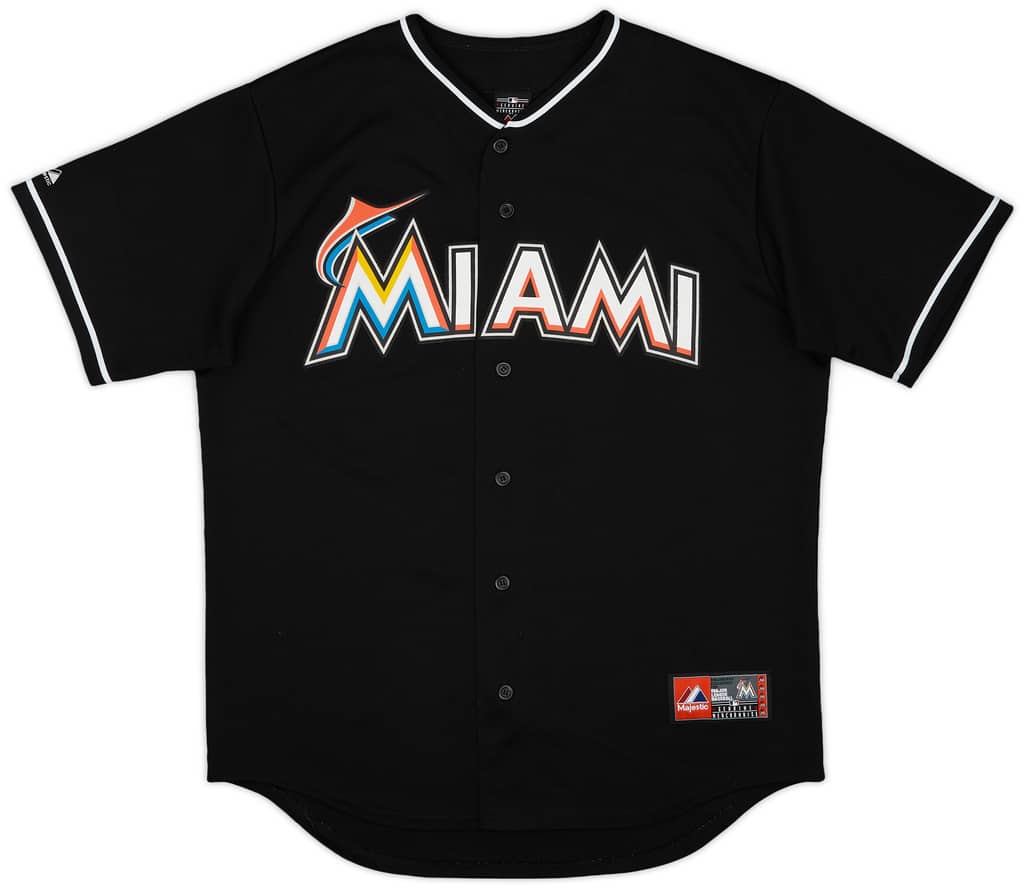 2012-18 Miami Marlins Majestic Alternate Jersey - 9/10 - (L)