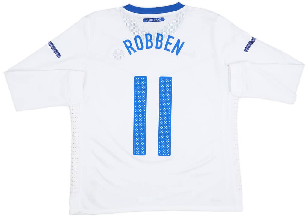 2010-11 Netherlands Player Issue Away L/S Shirt Robben #11 - 6/10 - (XL)