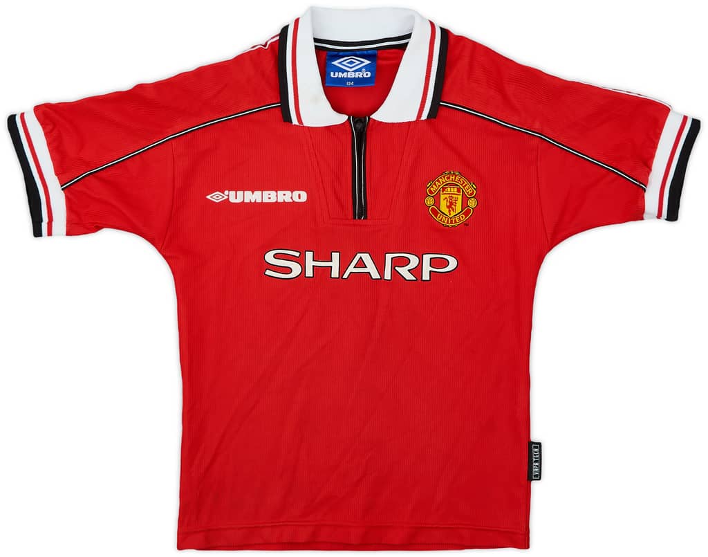 1998-00 Manchester United Home Shirt - 10/10 - (S.Boys)