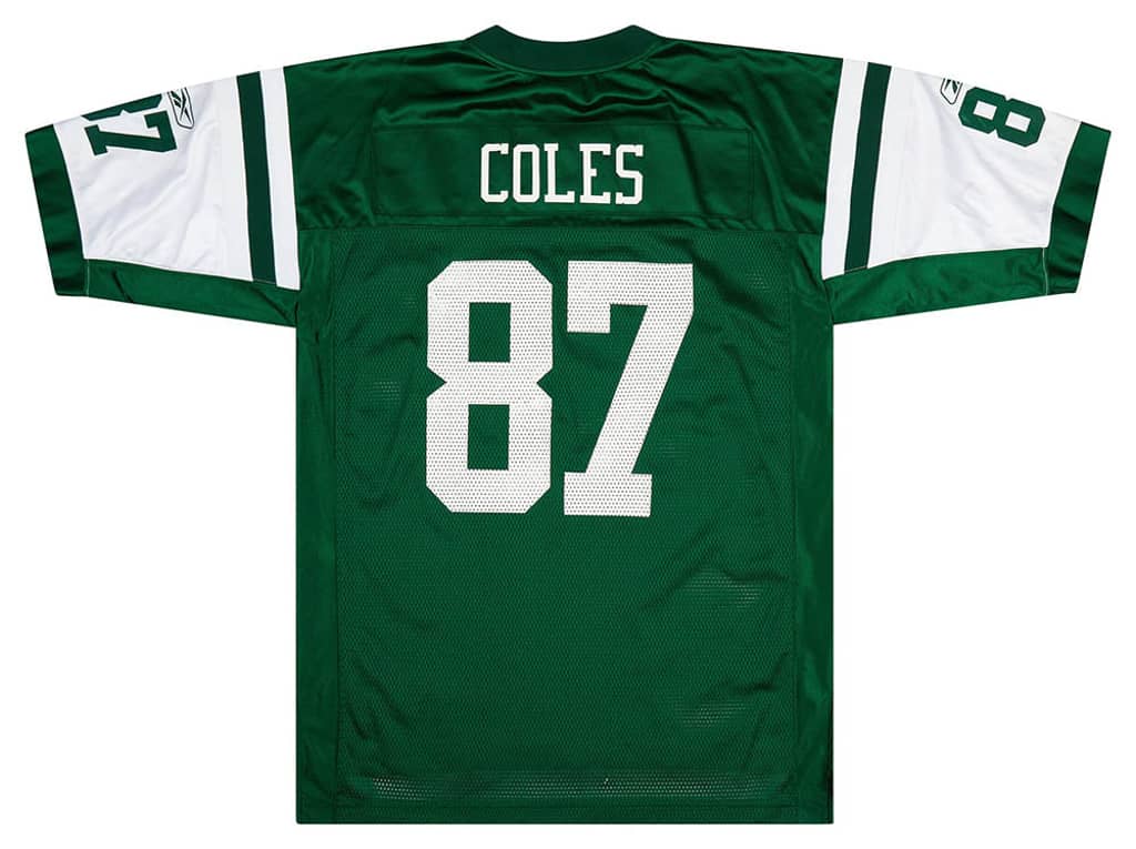2005-06 New York Jets Coles #87 Reebok On Field Jersey (Home) L