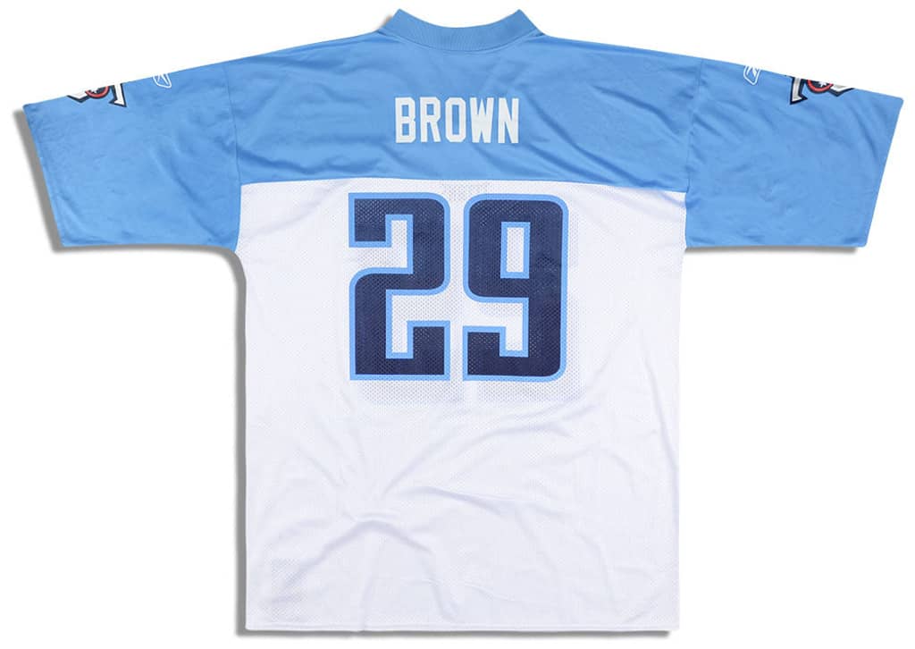 2005-06 Tennessee Titans Brown #29 Reebok Replica Jersey (Away) XL