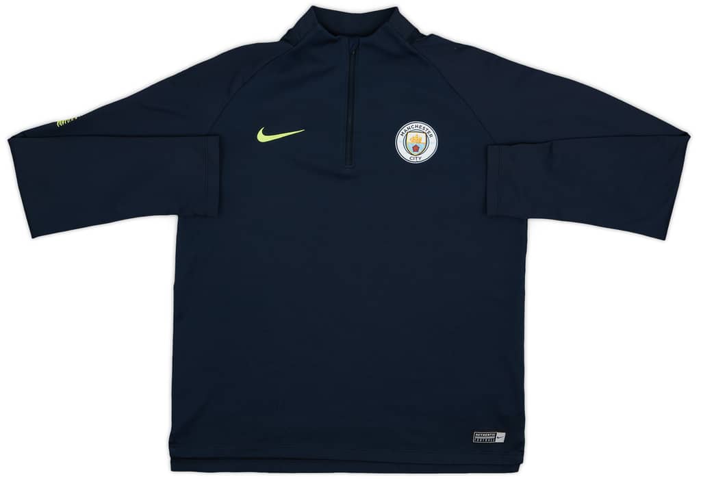 2018-19 Manchester City Nike 1/4 Zip Drill Top - 9/10 - (XL.Boys)