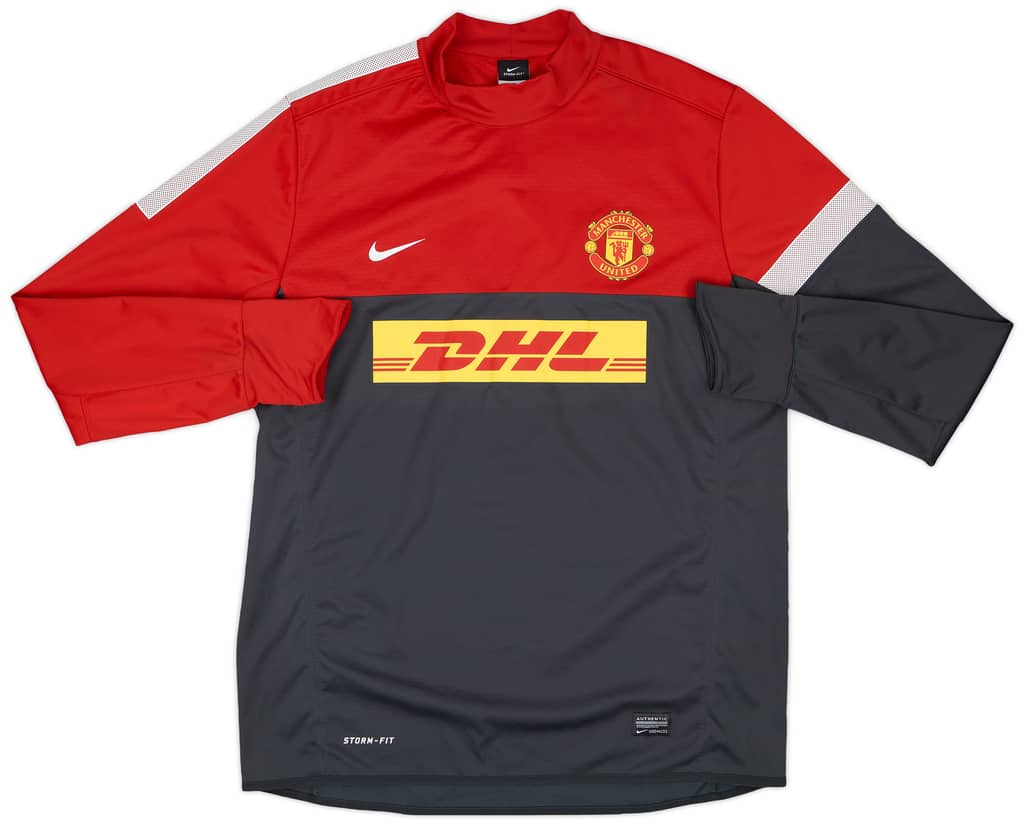 2012-13 Manchester United Authentic Nike Sweat Top - 9/10 - (XL)