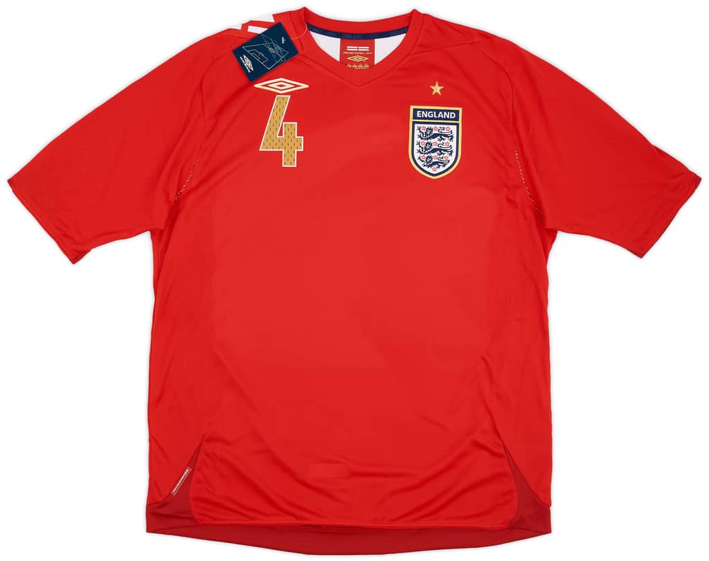 2006-08 England Away Shirt Gerrard #4 (XL)
