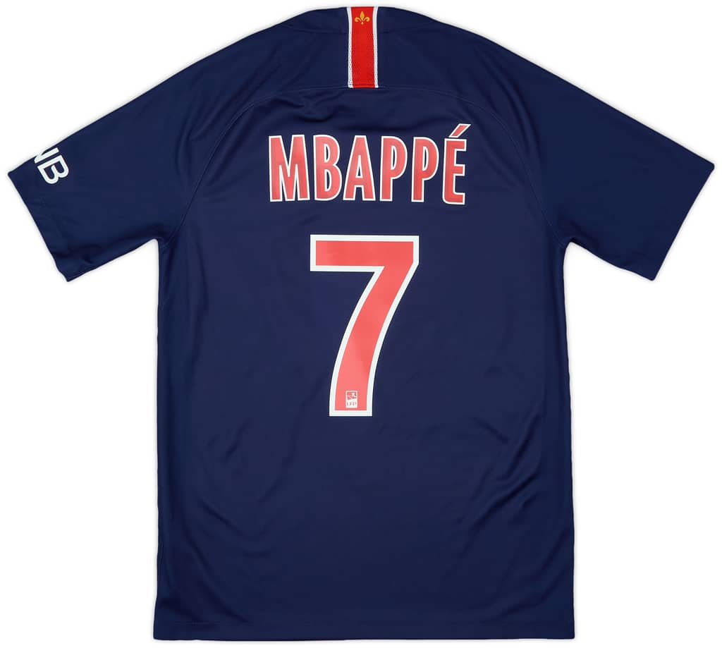 2018-19 Paris Saint-Germain Home Shirt Mbappe #7 - 8/10 - (S)