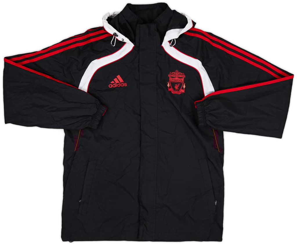 2010-11 Liverpool adidas Hooded Rain Jacket - 8/10 - (S)