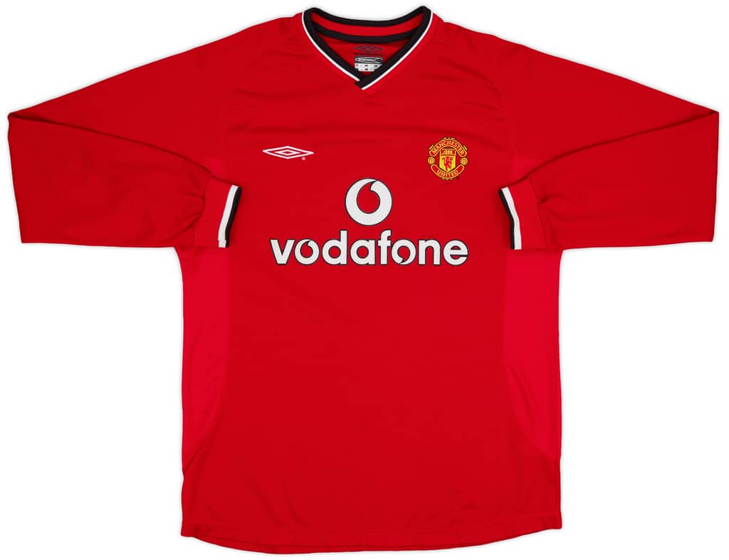 2000-02 Manchester United Home L/S Shirt Solskjaer #20 - 6/10 - (M)
