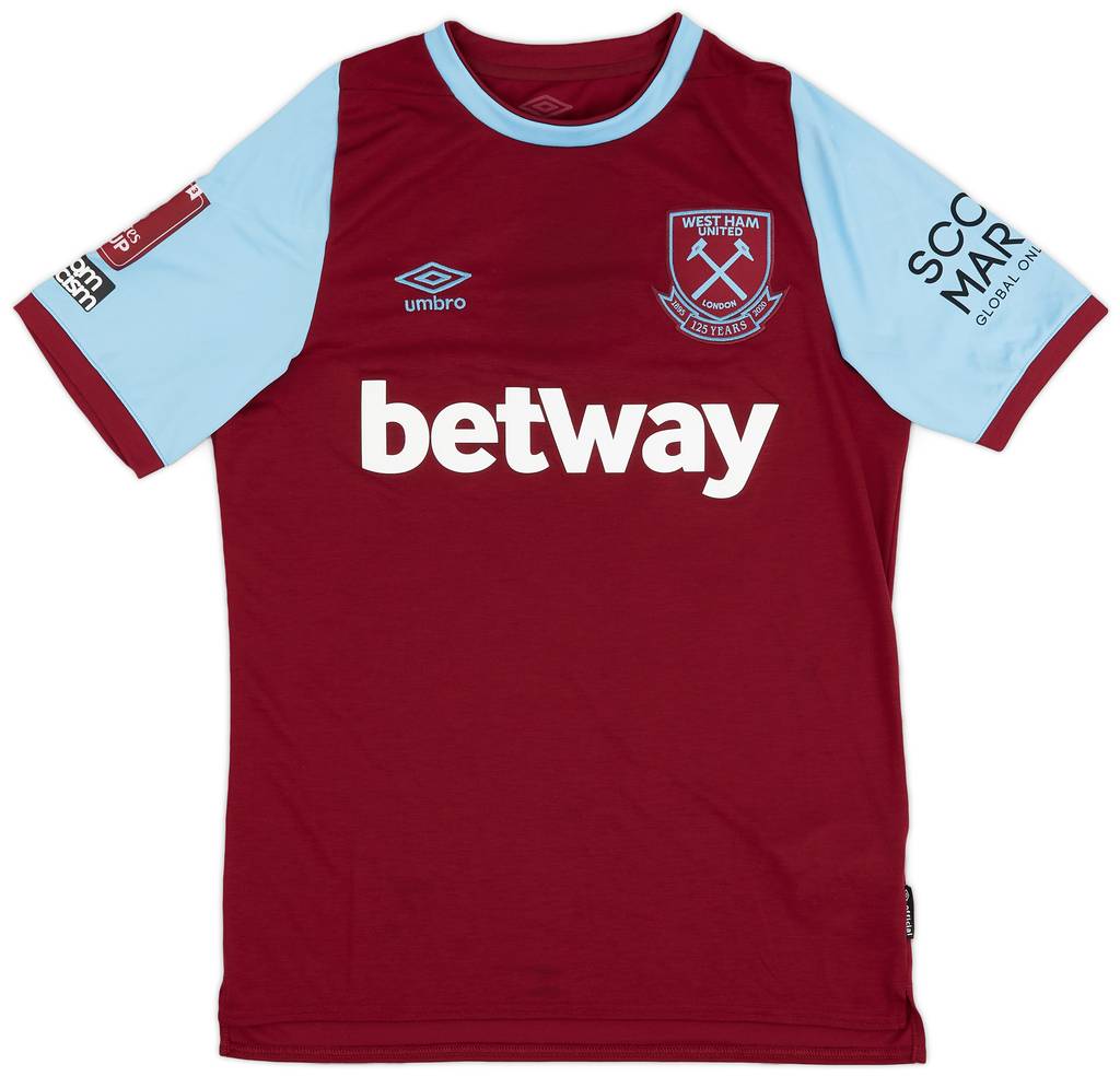 2020-21 West Ham Match Issue FA Cup Home Shirt Fredericks #24
