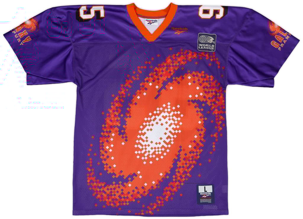 1995 Frankfurt Galaxy #95 Reebok Home Jersey - 9/10 - (L)