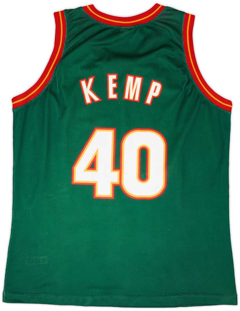 1995-97 Seattle Supersonics Kemp #40 Champion Away Jersey - 8/10 - (XL)