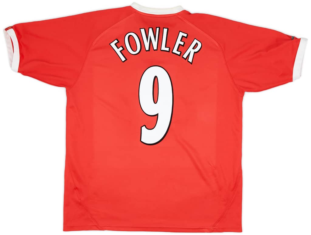 2001-03 Liverpool CL Shirt Fowler #9 - 7/10 - (XL)