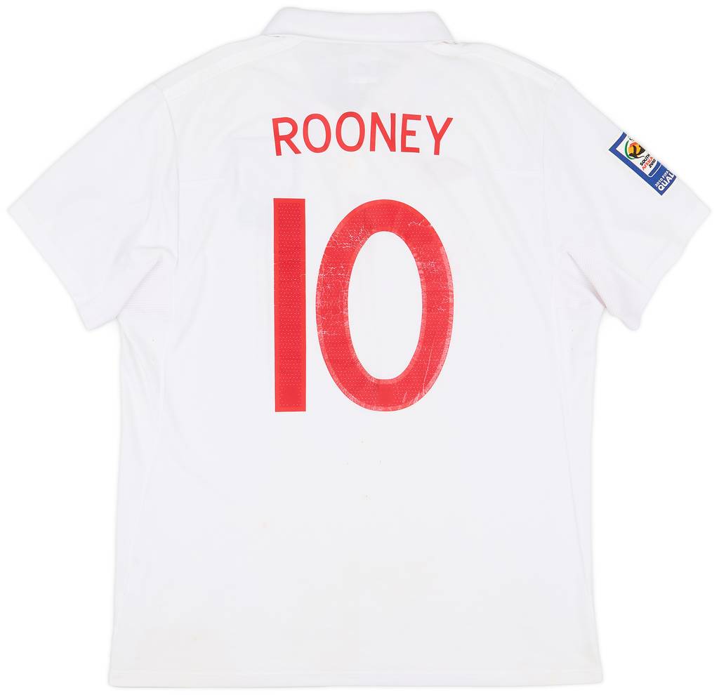 2009-10 England Home Shirt Rooney #10 - 6/10 - (L)