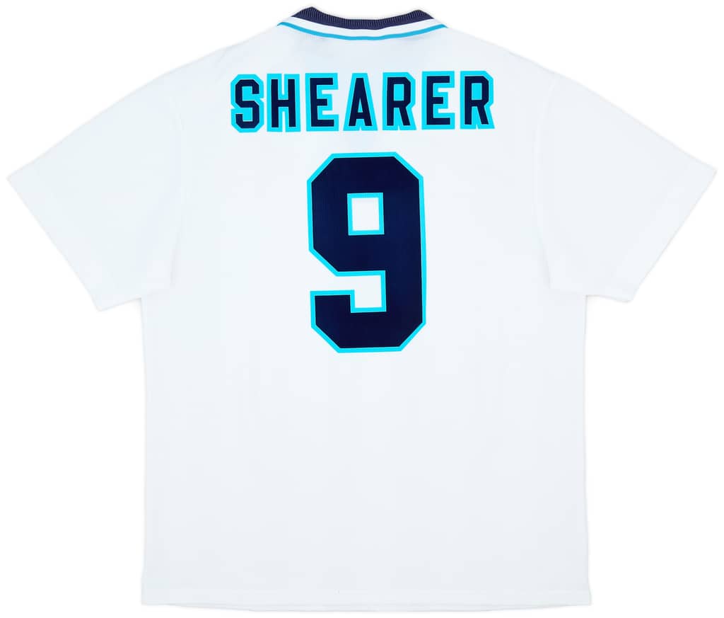 1995-97 England Home Shirt Shearer #9 - 9/10 - (XL)