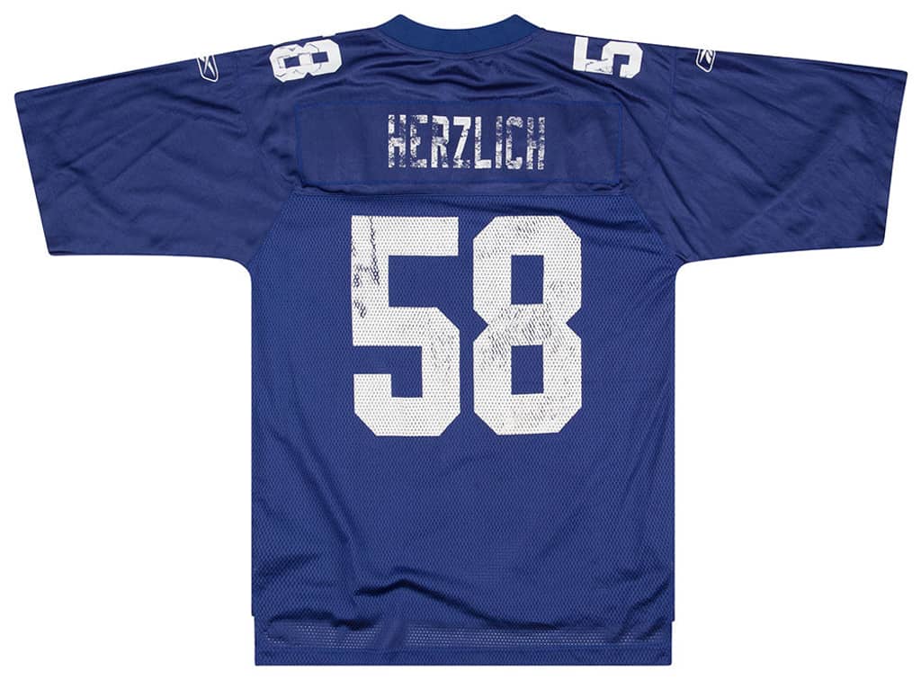 2011 New York Giants Herzlich #58 Reebok On Field Jersey (Home) M