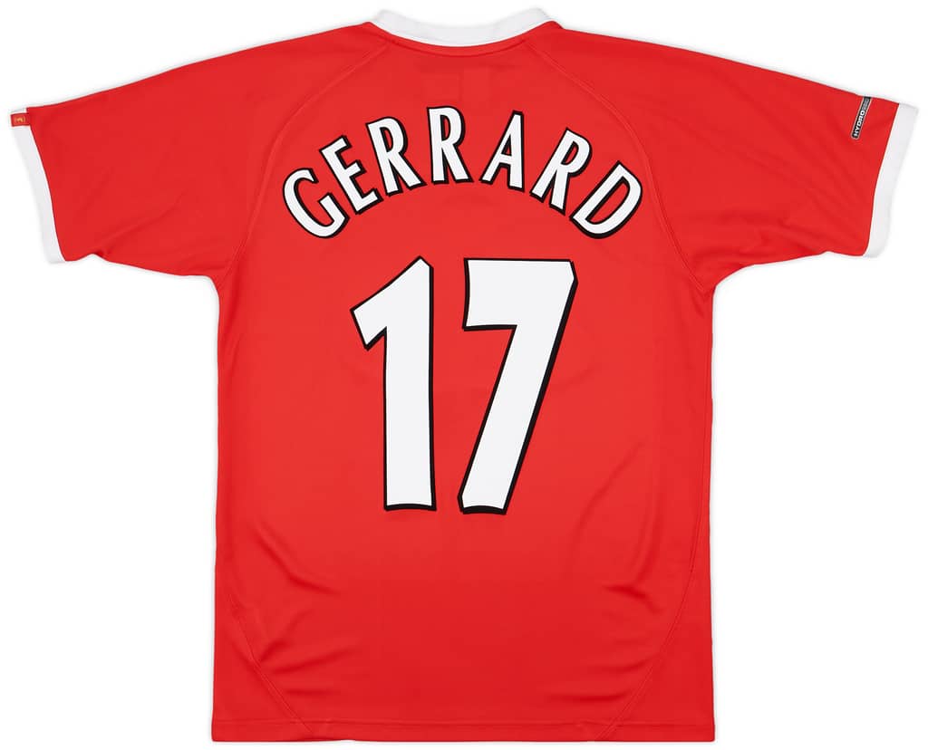 2001-03 Liverpool CL Shirt Gerrard #17 - 5/10 - (S)