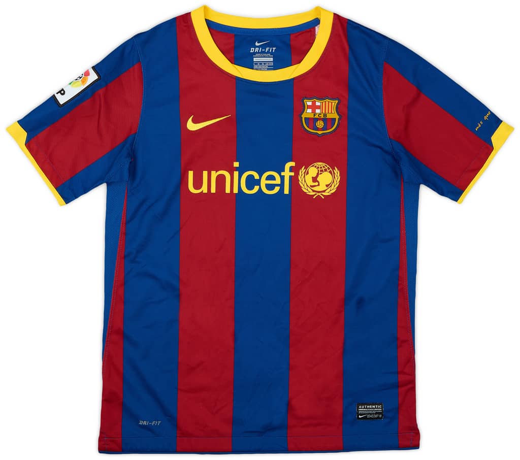 2010-11 Barcelona Home Shirt - 9/10 - (L.Boys)