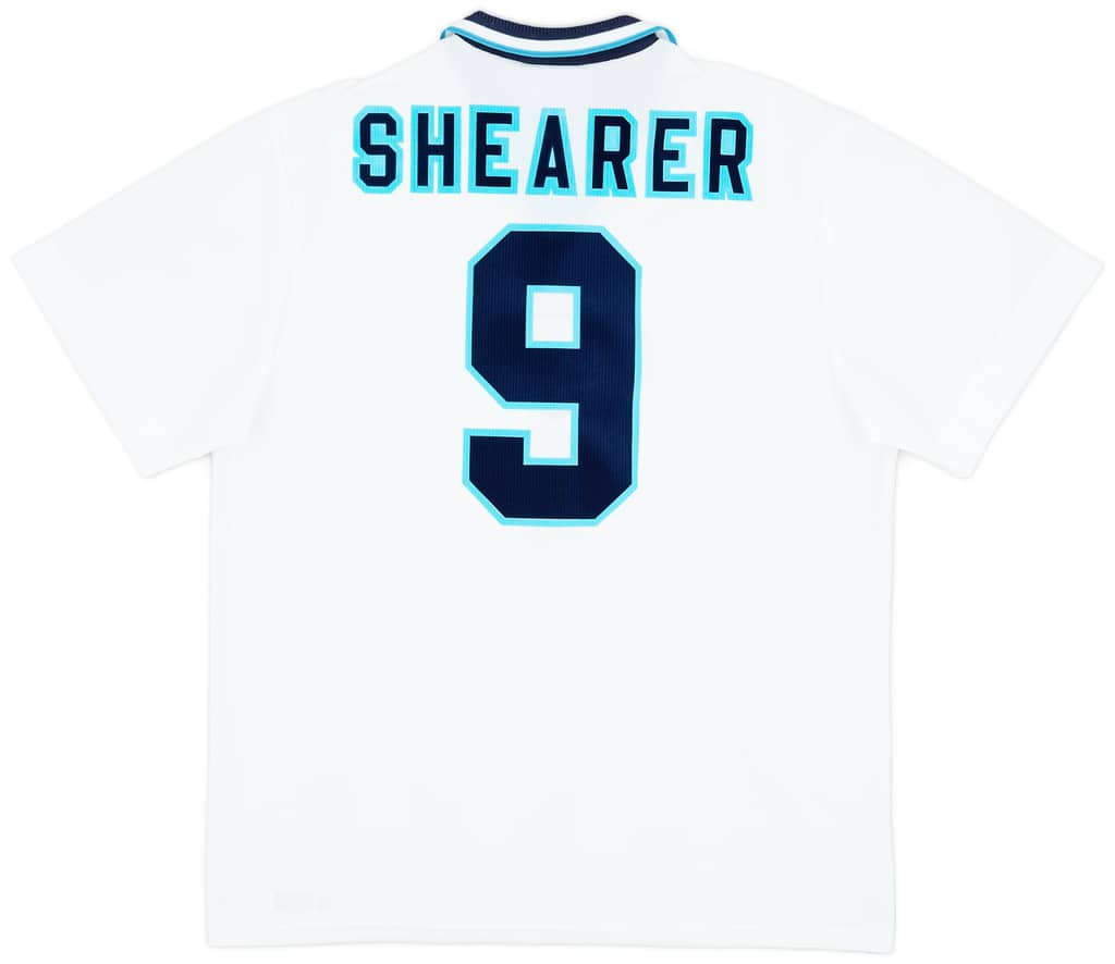 1995-97 England Home Shirt Shearer #9 - 9/10 - (XL)