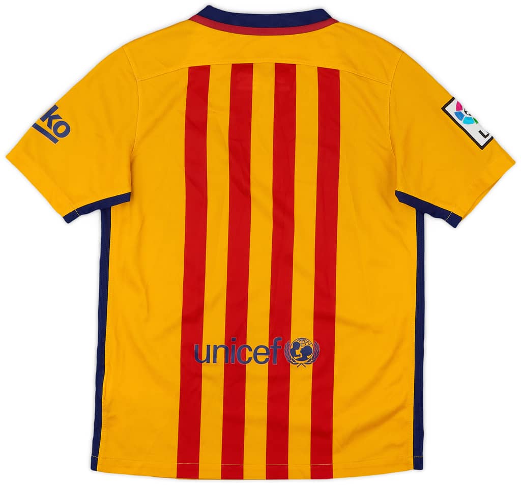 2015-16 Barcelona Away Shirt - 8/10 - (M.Boys)