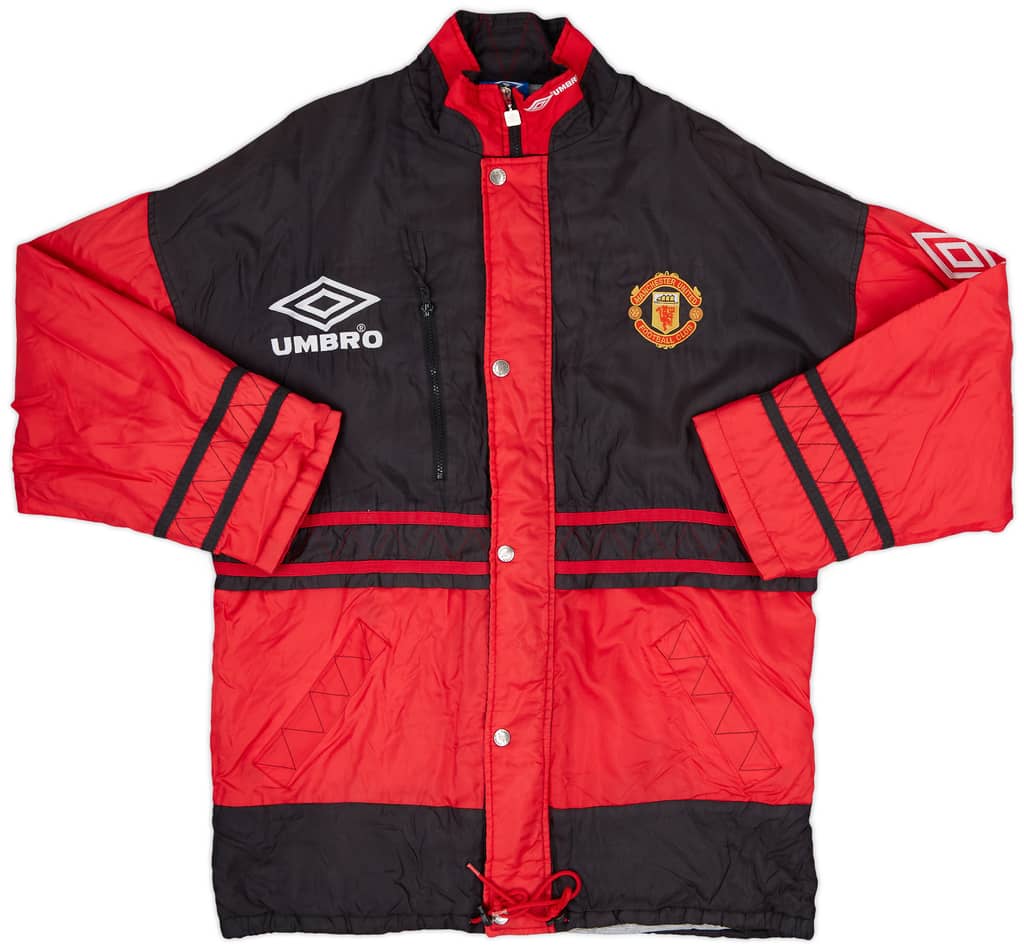 1996-97 Manchester United Umbro Padded Bench Coat - 8/10 - (L)