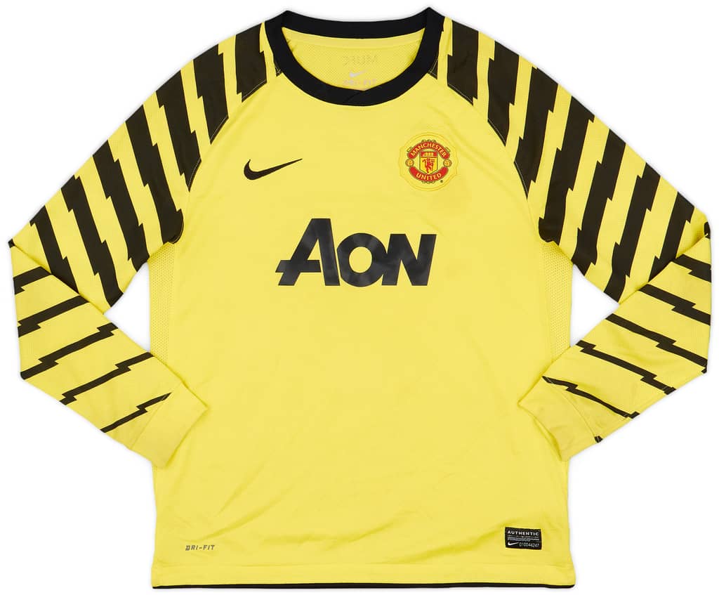 2010-11 Manchester United Yellow GK Shirt - 7/10 - (L.Boys)