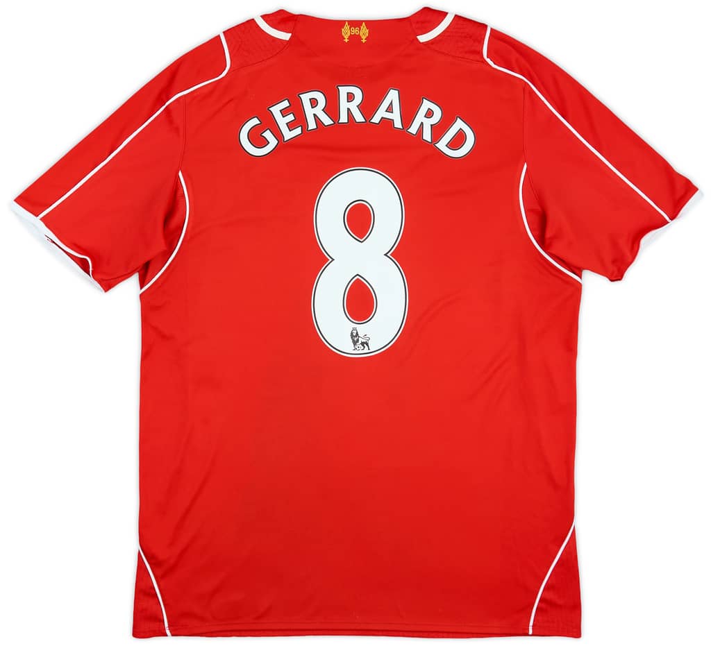 2014-15 Liverpool Home Shirt Gerrard #8 - 5/10 - (L)