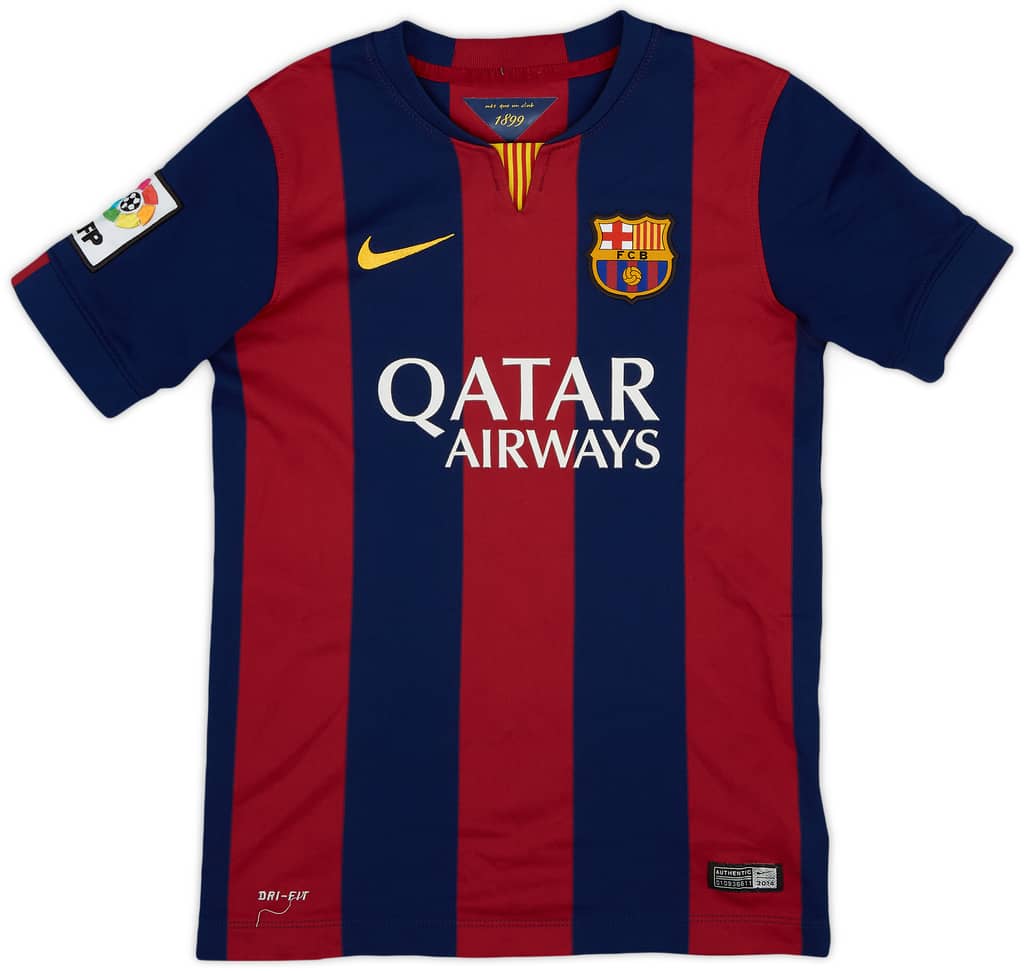 2014-15 Barcelona Home Shirt - 8/10 - (M.Boys)