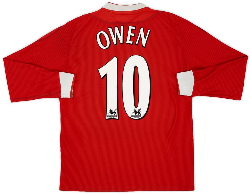 2002-04 Liverpool Home L/S Shirt Owen #10 - 5/10 - (M)