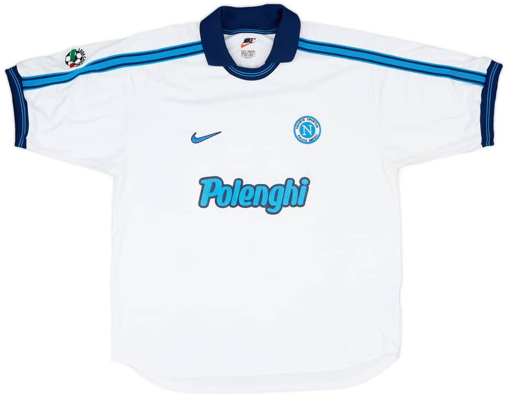 1998-99 Napoli Match Issue Away Shirt Schwoch #30