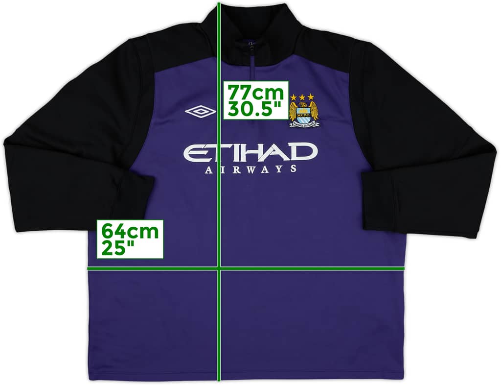2012-13 Manchester City Umbro 1/4 Zip Drill Top - 8/10 - (3XL)