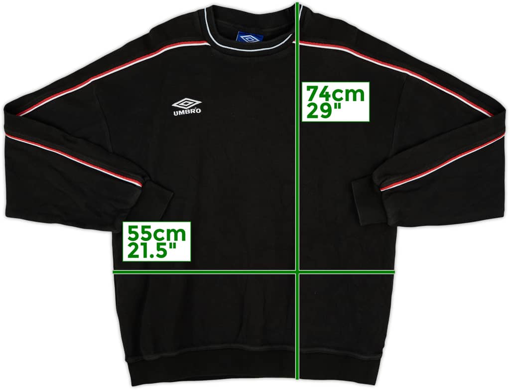 1999-00 Manchester United Umbro Sweat Top - 7/10 - (L)