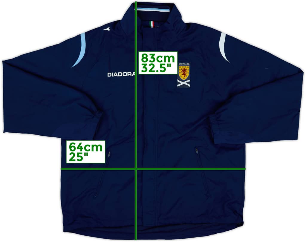 2007-08 Scotland Diadora Track Jacket - 9/10 - (XL)