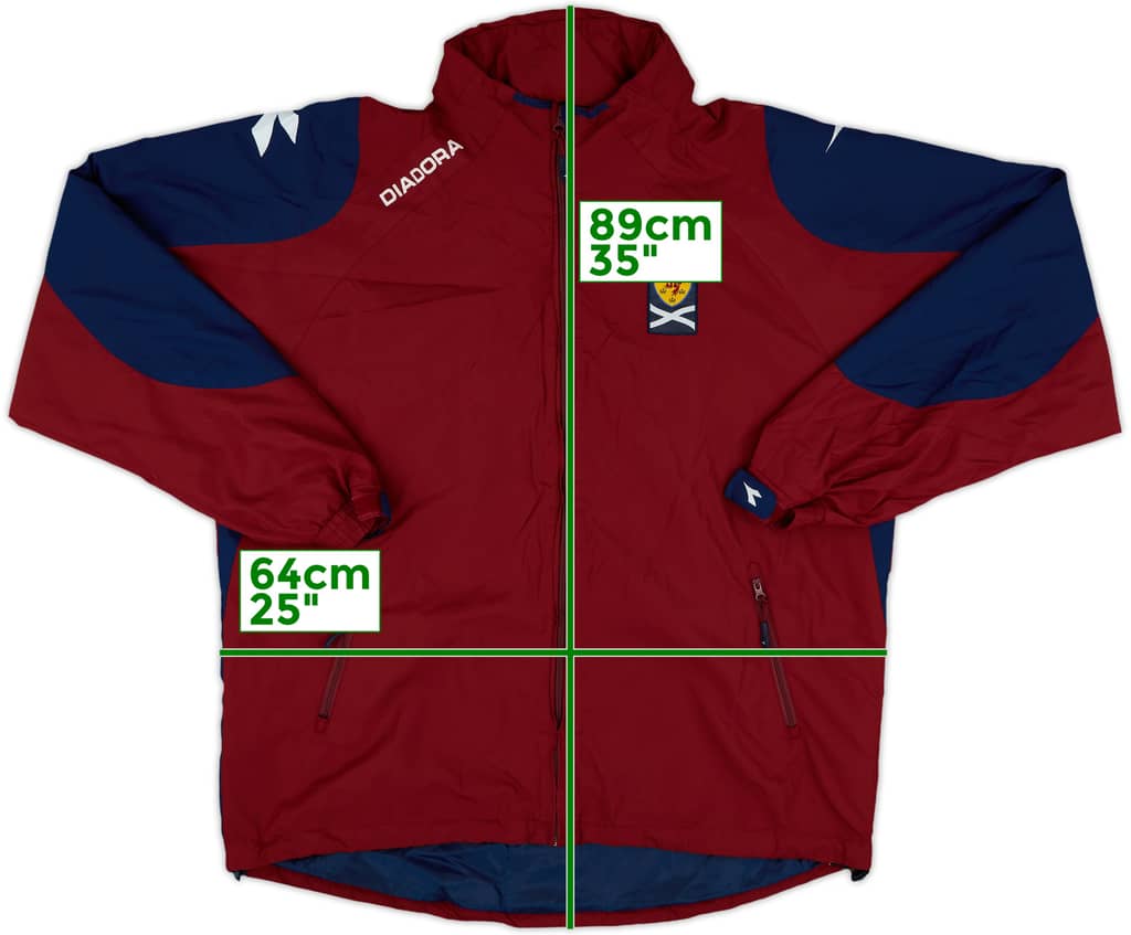 2005-06 Scotland Diadora Hooded Rain Jacket - 8/10 - (XL)