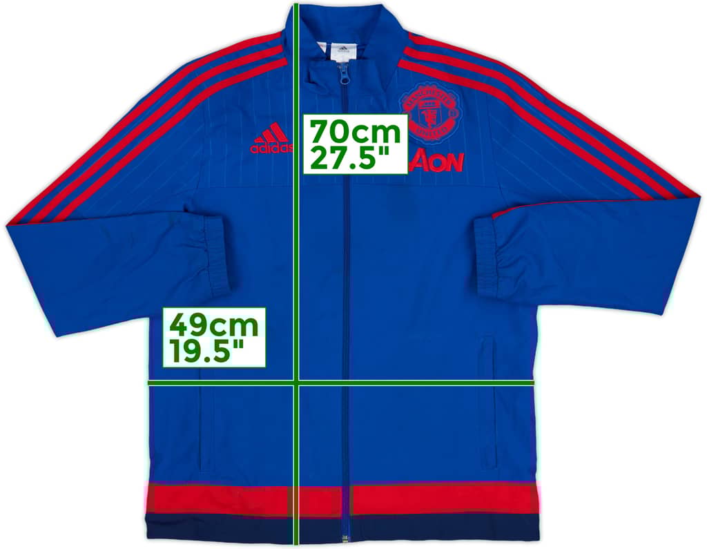 2015-16 Manchester United adidas Track Jacket - 8/10 - (L.Boys)