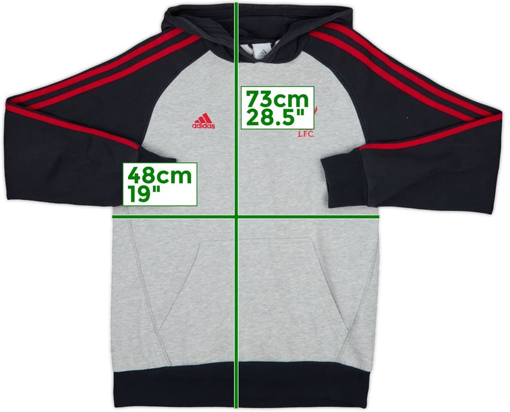2011-12 Liverpool adidas Hooded Sweat Top - 8/10 - (S)