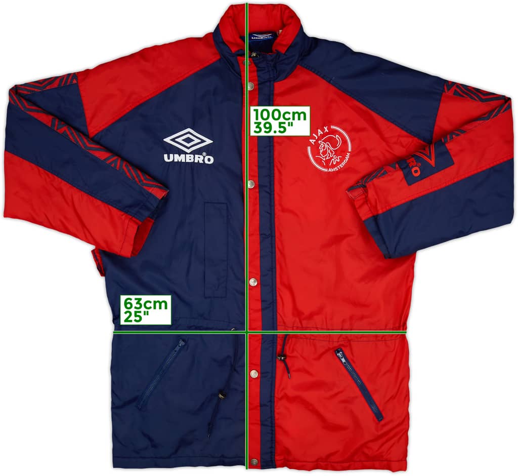 1996-97 Ajax Umbro Padded Bench Coat - 9/10 - (XL)