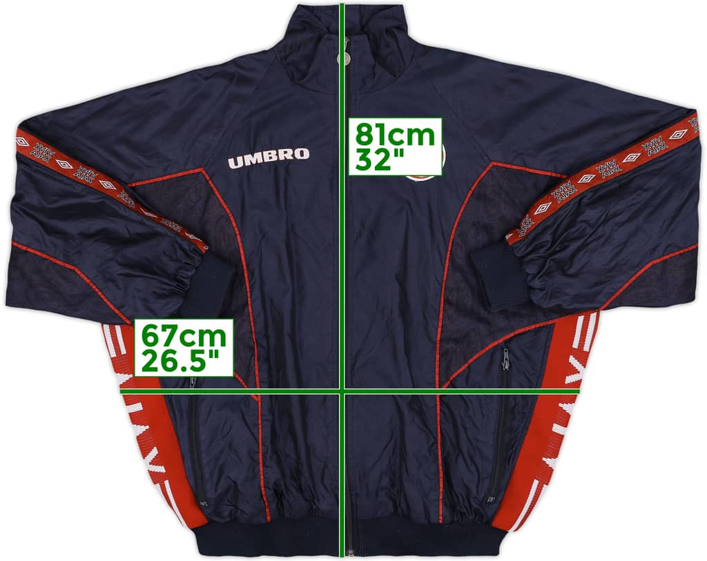 1995-96 Ajax Umbro Track Jacket - 8/10 - (L)