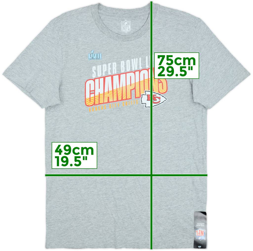 2023 Kansas City Chiefs Super Bowl LVII Champions NFL Tee (M)