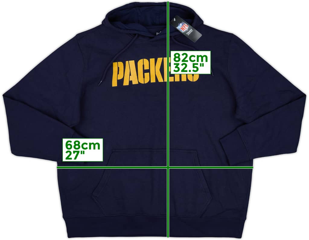 2024 Green Bay Packers NFL Woodmark Hooded Sweat Top (XXL)