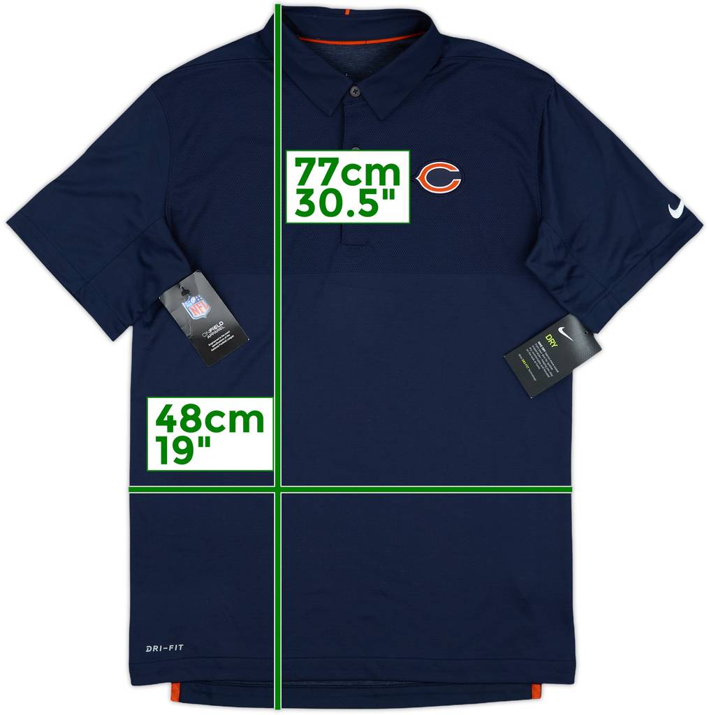 2017 Chicago Bears Nike Sideline Coaches Polo Shirt (S)
