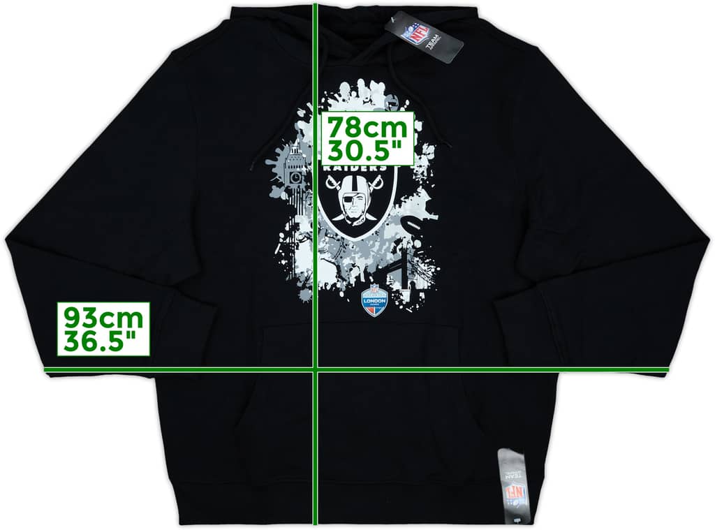 2018 Oakland Raiders London Series NFL Hooded Sweat Top (3XL)