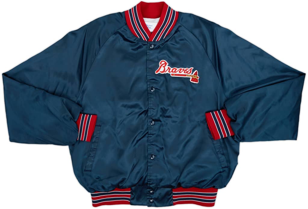 1990s Atlanta Braves Chalk Line Satin Varsity Jacket - 7/10 - (L)