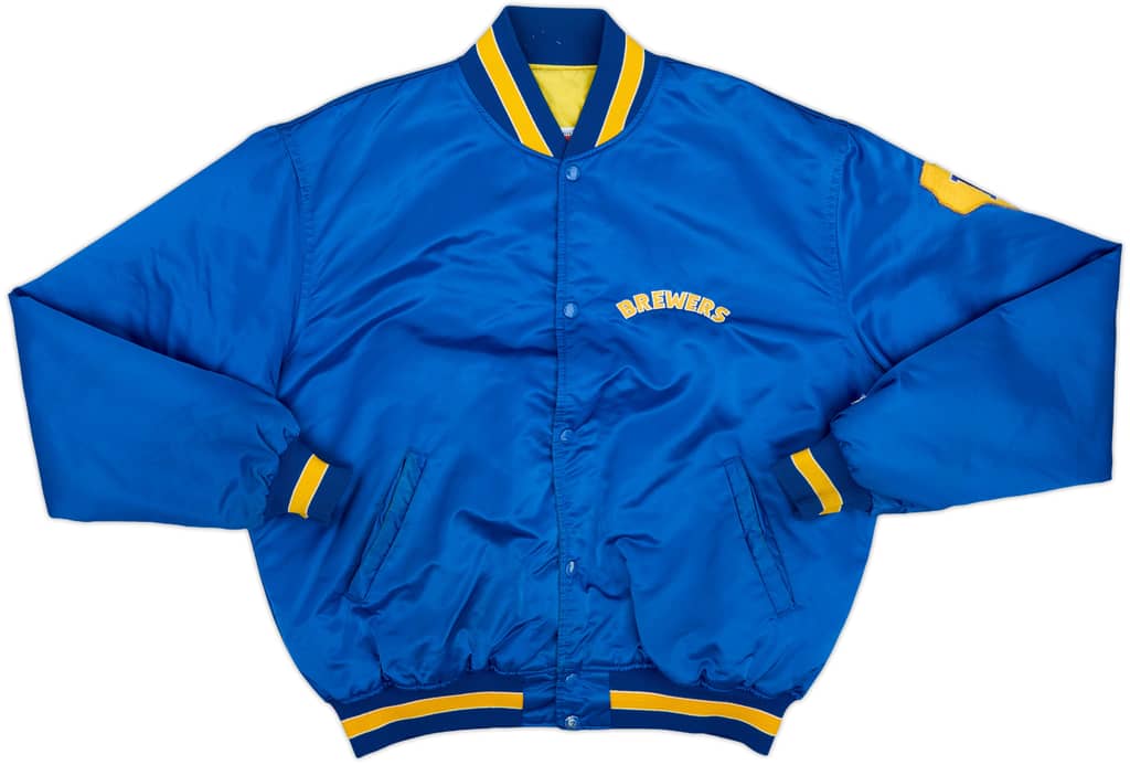 1990-93 Milwaukee Brewers Starter Satin Varsity Jacket - 6/10 - (XL)