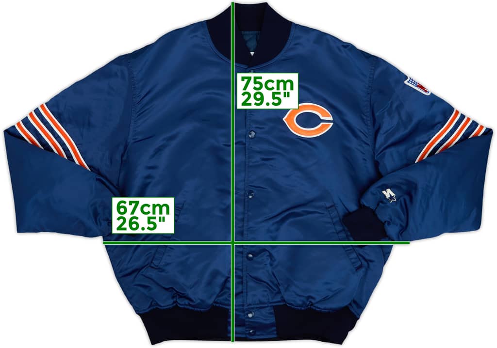 1980s Chicago Bears Starter Satin Varsity Jacket - 9/10 - (XL)
