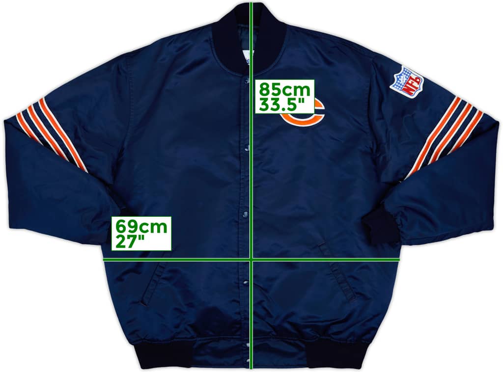1980s Chicago Bears Starter Satin Varsity Jacket - 9/10 - (XXL Tall)
