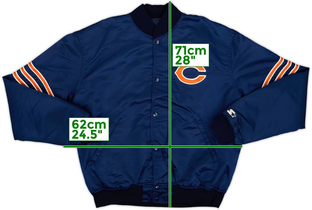 1980s Chicago Bears Starter Satin Varsity Jacket - 6/10 - (XL)