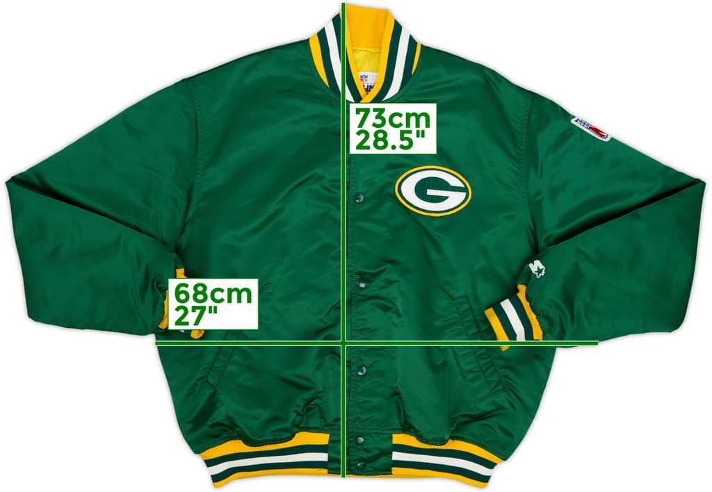 1980s Green Bay Packers Starter Satin Varsity Jacket - 8/10 - (XL)