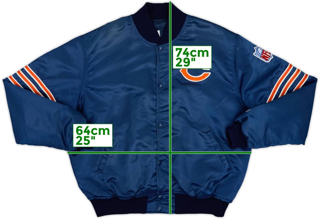 1980s Chicago Bears Starter Satin Varsity Jacket - 7/10 - (XL)
