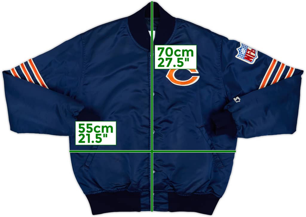 1980s Chicago Bears Starter Satin Varsity Jacket - 8/10 - (M)