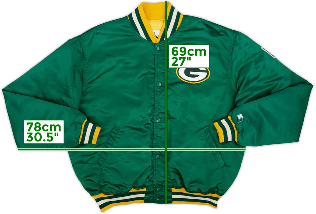 1980s Green Bay Packers Starter Satin Varsity Jacket - 3/10 - (XL)